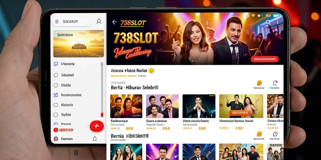 Antarmuka aplikasi 738SLOT yang menarik dan informatif.