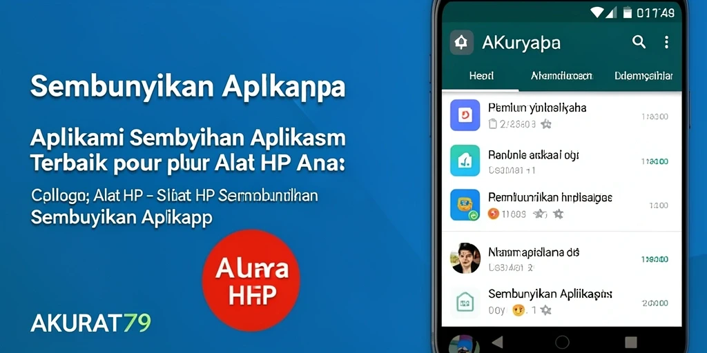Tampilan antarmuka AKURAT79 untuk menyembunyikan aplikasi dengan mudah.