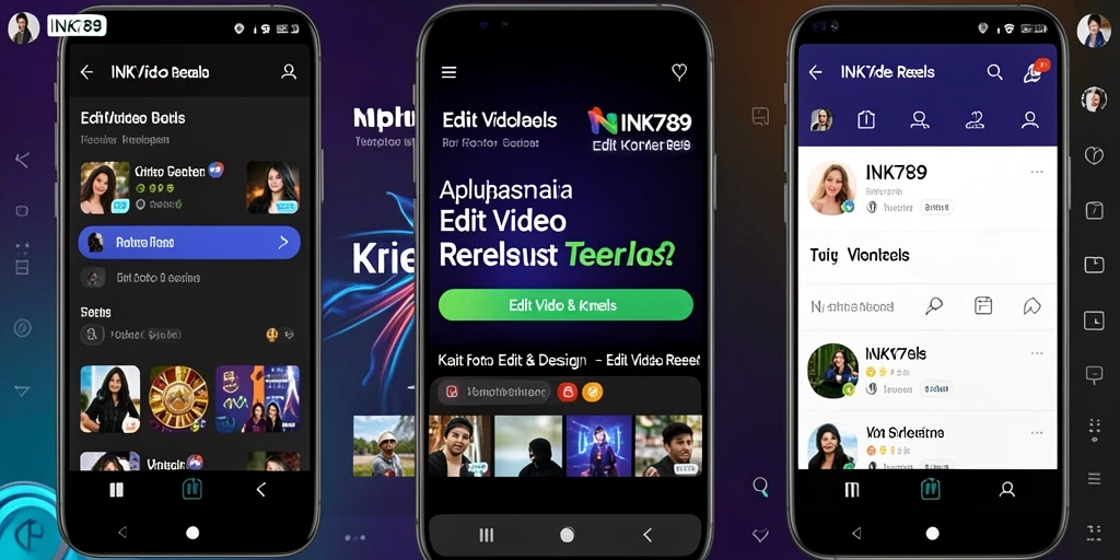 Antarmuka pengguna INK789 yang mudah digunakan untuk Edit Video Reels.