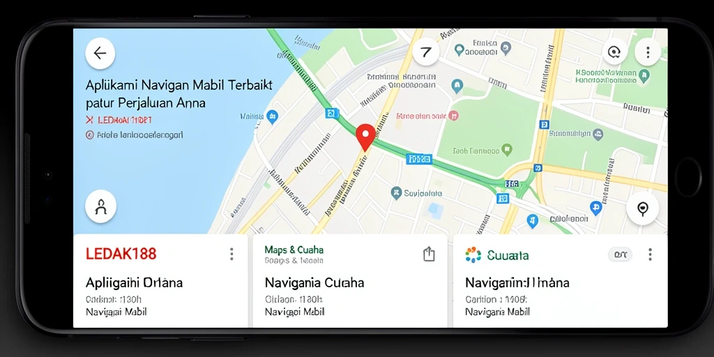 Antarmuka aplikasi LEDAK188 yang mudah digunakan untuk navigasi mobil.
