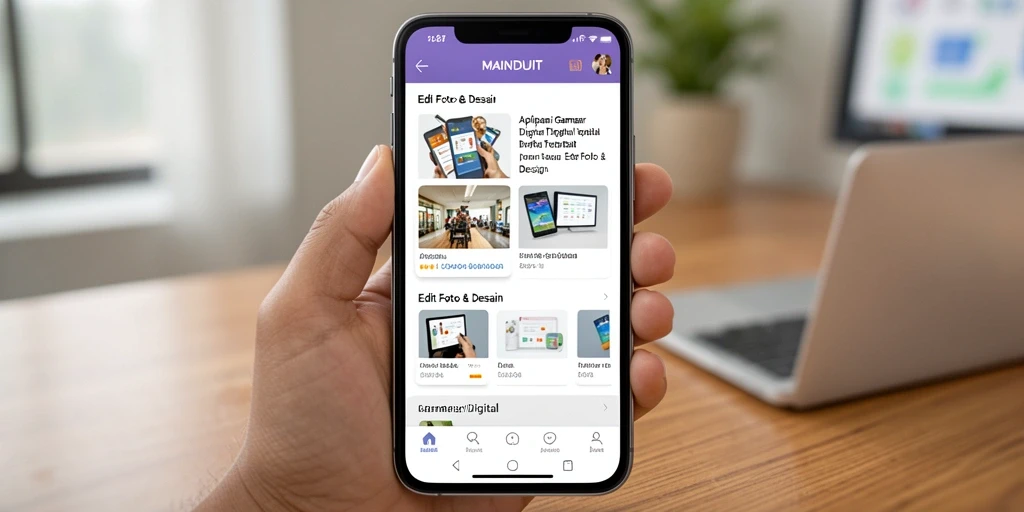 Screenshot utama MAINDUIT menampilkan antarmuka pengguna yang intuitif.