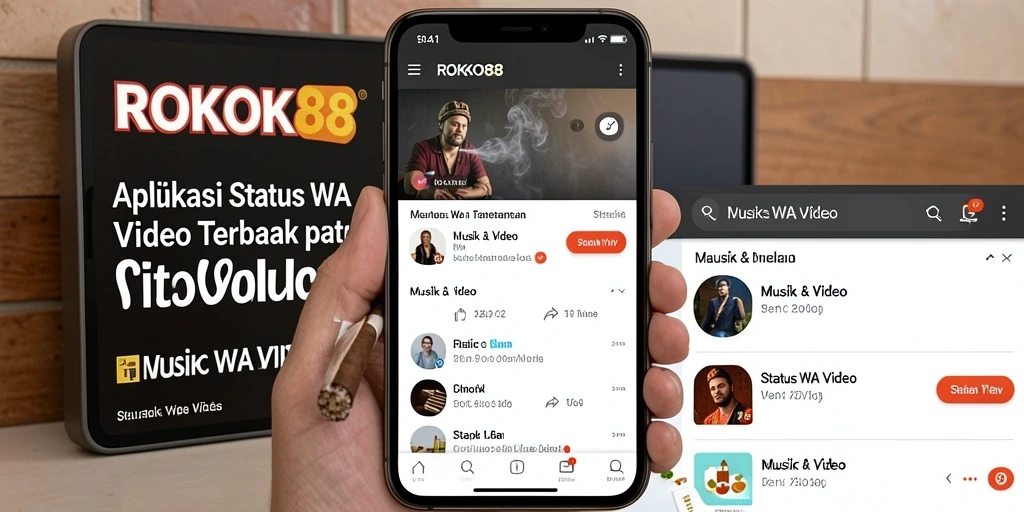 Antarmuka ROKOK88 menampilkan berbagai pilihan video status yang menarik.
