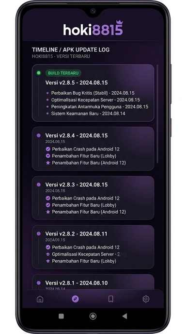 Riwayat Versi APK Hoki8815 Terbaru dan Lengkap